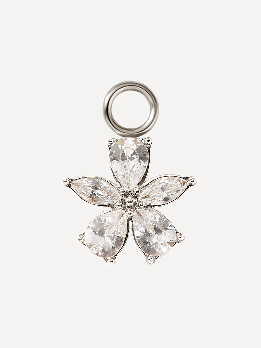 10x10,5mm Floral Spark Ohrring-Charm - Image 2