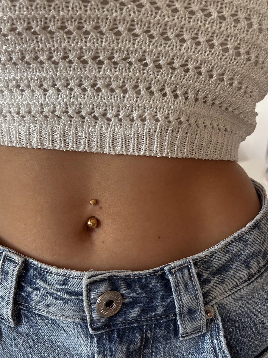 Classic Smooth Titan Bauchnabelpiercing - Image 2