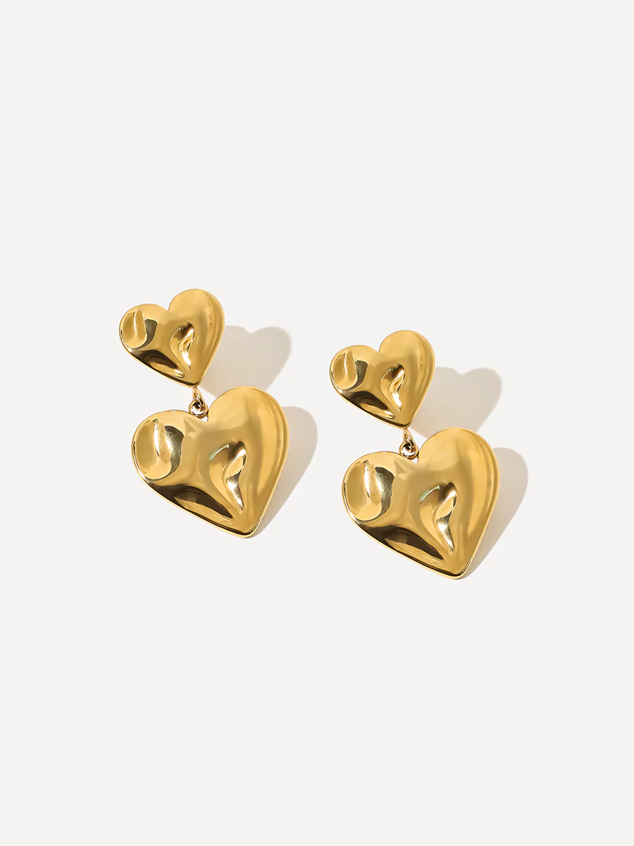 Double Heart Ohrringe