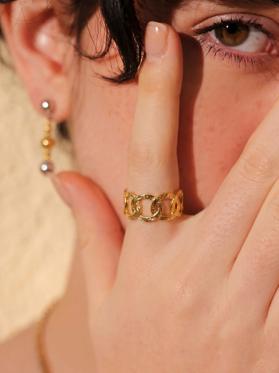 Hammered Elegance Ring - Image 2