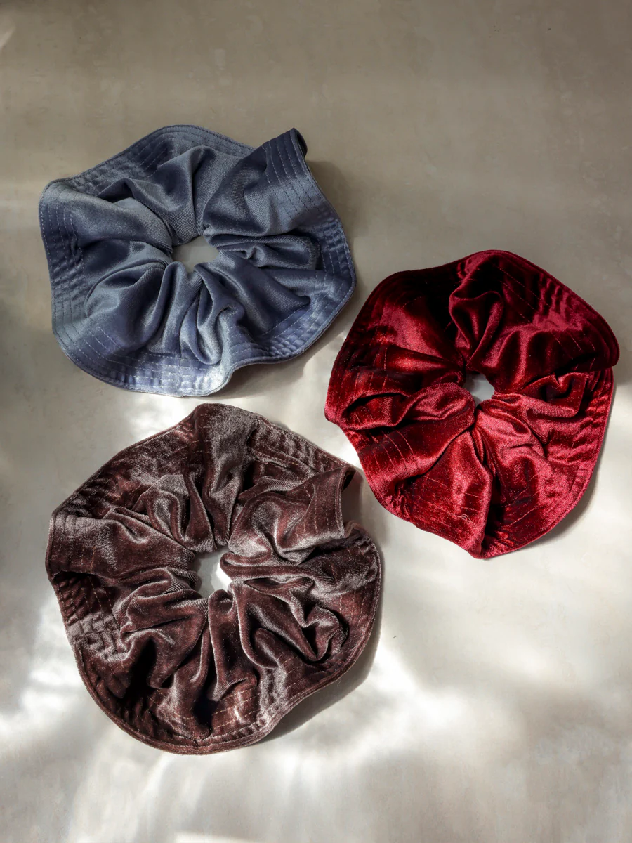 Luxe Velvet Red Scrunchie - Image 4