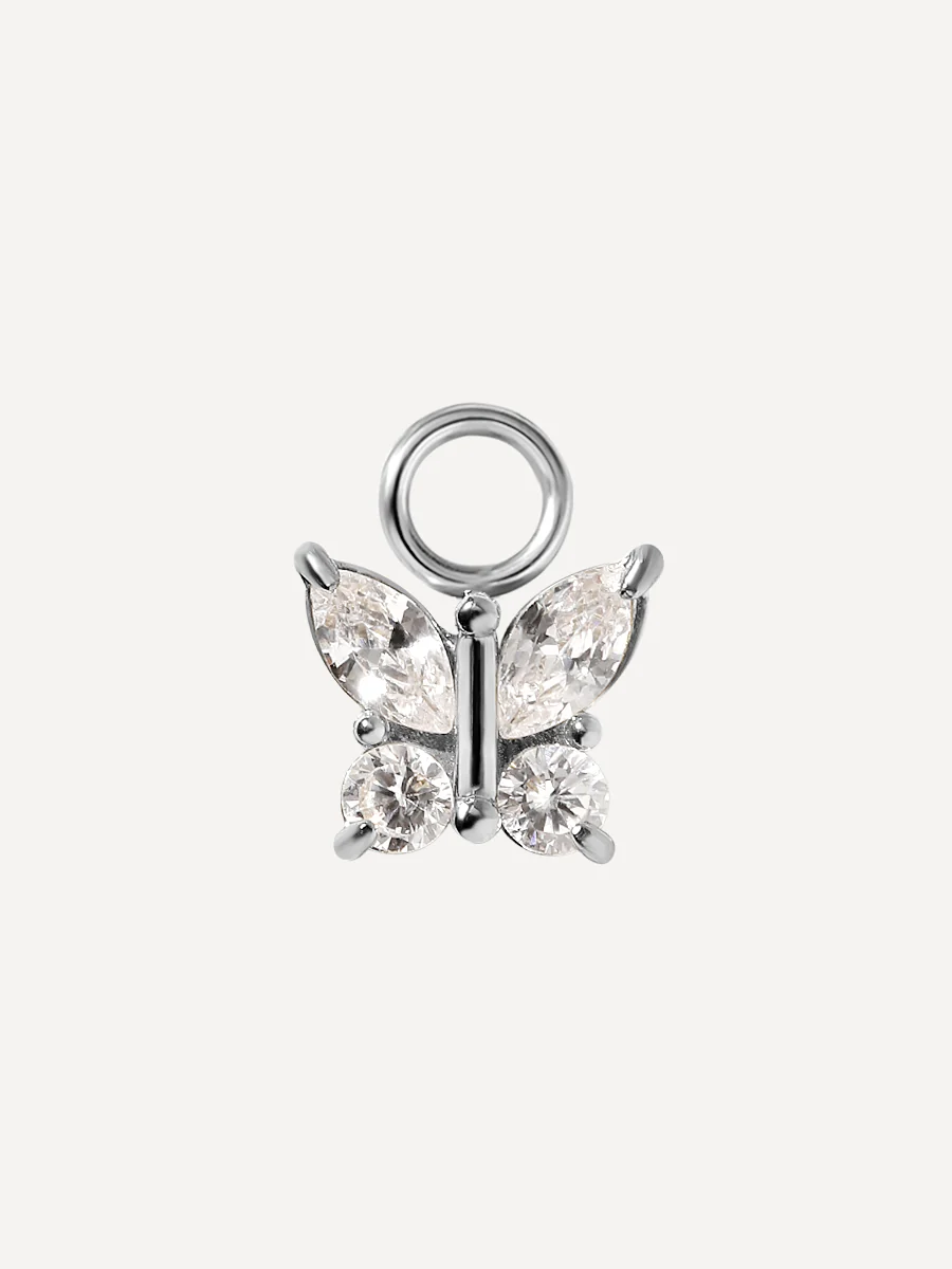 8,4x7,5mm Pure Butterfly Ohrring-Charm - Image 2