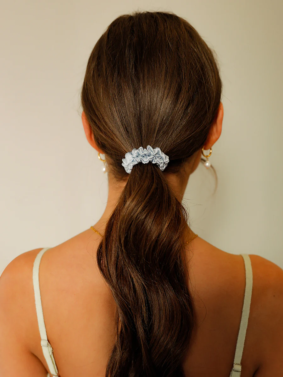 Serene Brown Pure Silk Scrunchie - Image 4
