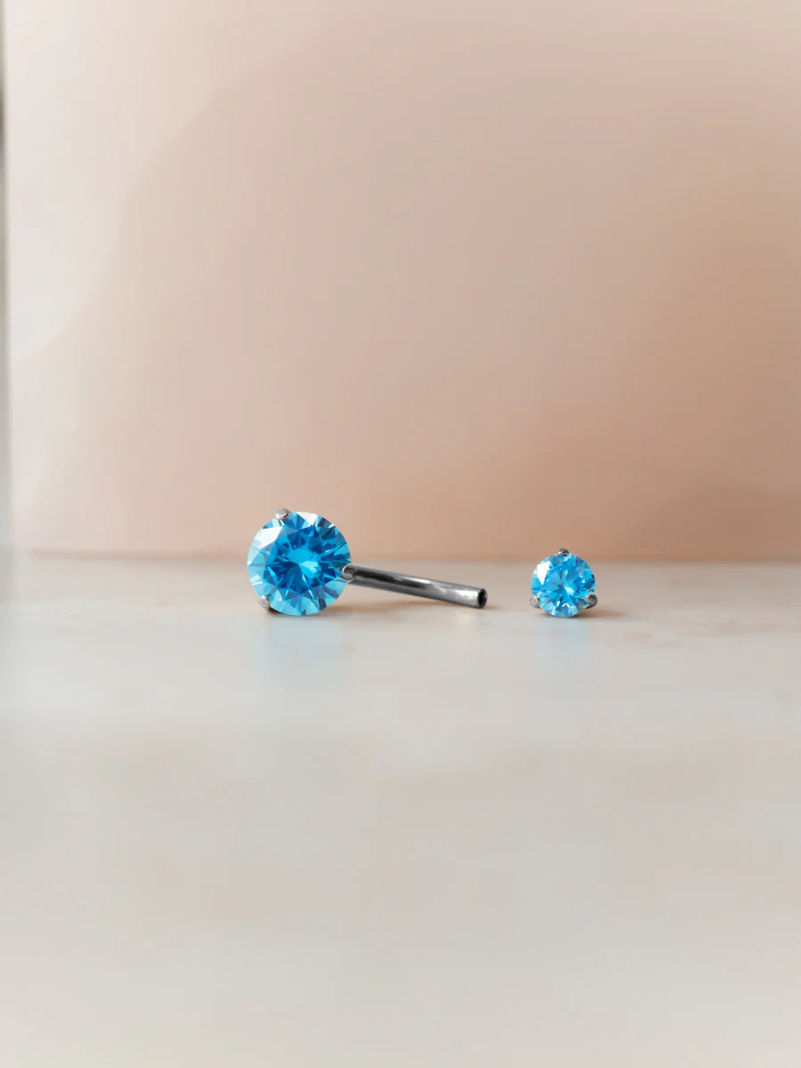 Serene Glow Azure Titan Bauchnabelpiercing - Image 2